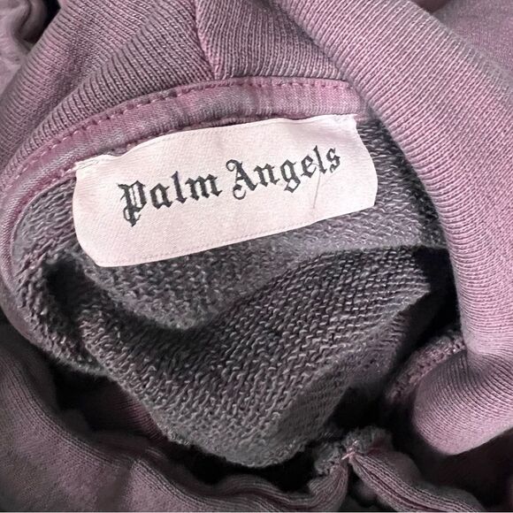 Palm Angels Purple Cropped Hoodie - Picture 8 of 8